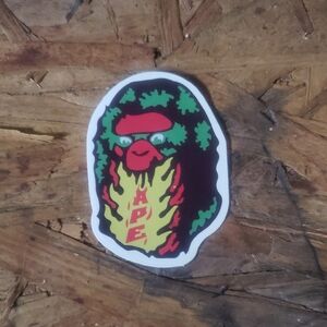 Bape Firehead Sticker